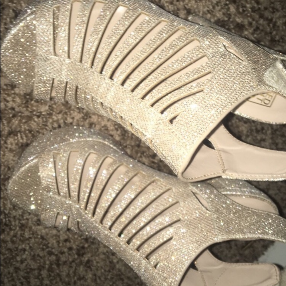 Gold Chunky Heels